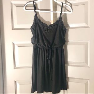 Casual black mini dress